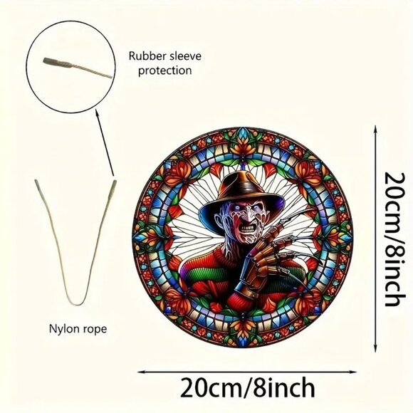 Suncatcher Freddy Krueger Nightmare on Elm Street Bloody Scary Horror Movie Evil - Picture 3 of 4